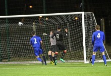 Stephen Traynor nets the Gypsies' opener. Pic: A. Baldiemann