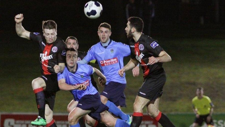 Jack Memery, Dave Mulcahy and Roberto and Lopes keep their eyes on the ball. Pic: Eddie Lennon.