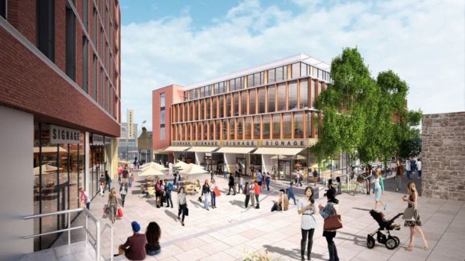 Proposed civic space/walkway linking Phibsborough Road and Dalymount Park