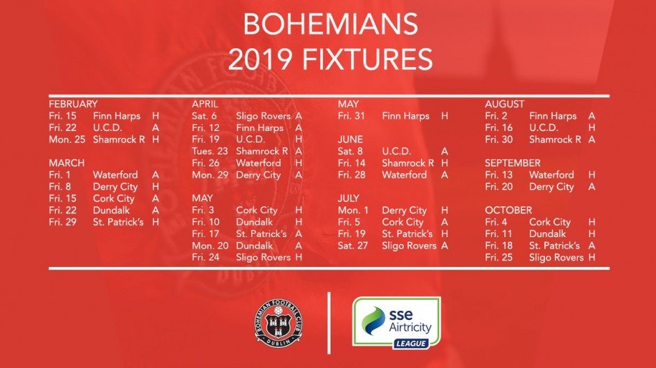 2019 fixtures